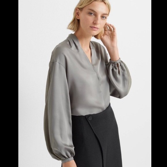 BNWT Club Monaco Sheer Combo Blouse - Picture 1 of 4